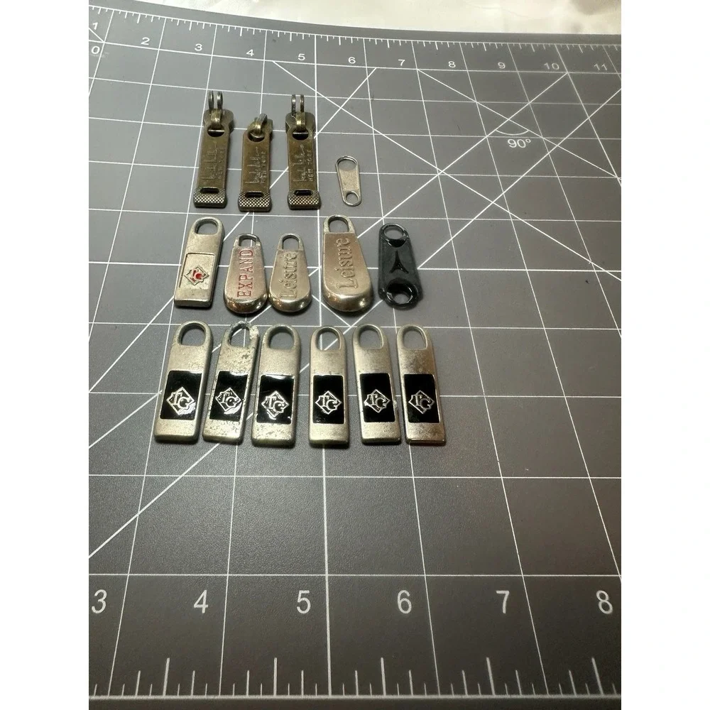 Vintage HOOKLESS New York Zipper Sliders Pulls Lot Antique 1920s-30s + Extras